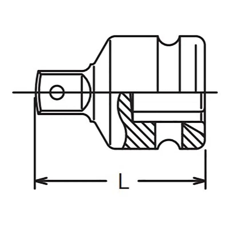 3/8 Sq. Dr. Adaptor  1/4 Square Length 27mm Ball type Ko-ken USA