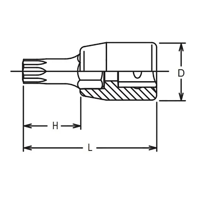 1/4 Sq. Dr. TORXplus® 10IP Bit Socket - Length 28mm Ko-ken USA