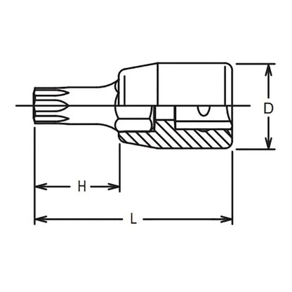 1/4 Sq. Dr. TORXplus® 30IP Bit Socket -  Length 28mm Ko-ken USA