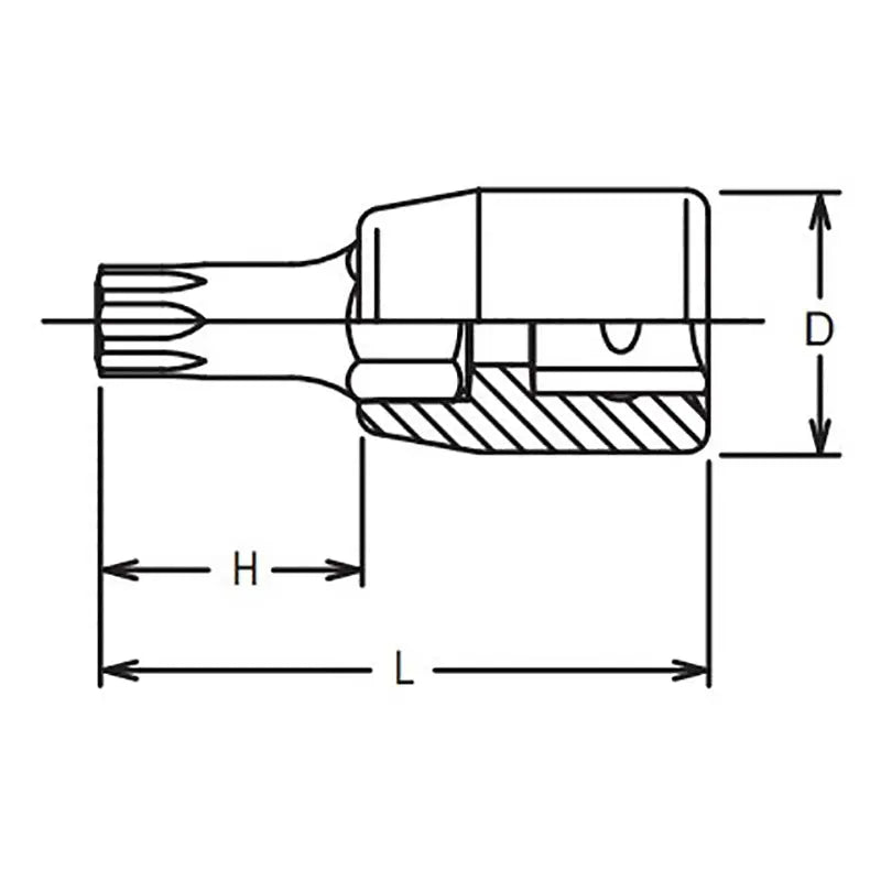 1/4 Sq. Dr. TORX® T15 Bit Socket - Length 28mm Ko-ken USA