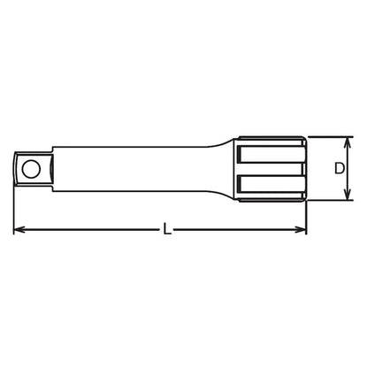1/4 Sq. Dr. Extension Bar  1/4 Square Length 75mm Ko-ken USA