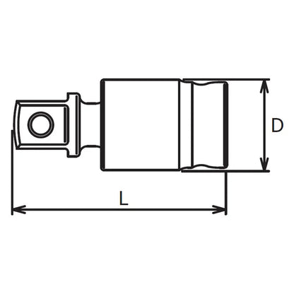 1/4 Sq. Dr. Universal Joint  1/4 Square Length 30mm Z-series Ko-ken USA