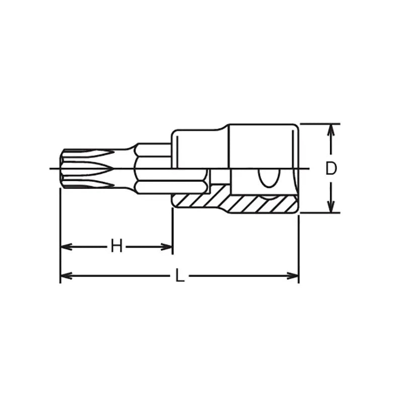 3/8 Sq. Dr. TORX® T45 Bit Socket - Length 38mm Ko-ken USA