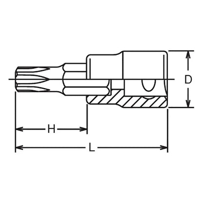 3/8 Sq. Dr. TORXplus® 50IP Bit Socket - Length 50mm Ko-ken USA