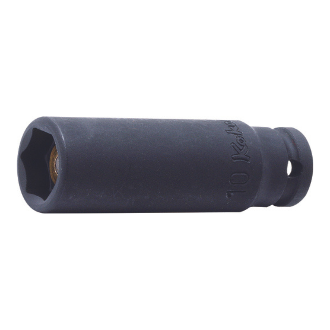 KOKEN IMPACT DEEP SOCKET 1/4"SQ.DR. 10MM WITH MAGNET - 12300G-10